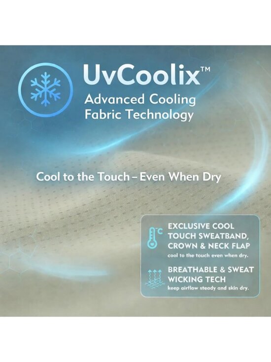 Cooling Sun Hat with Neck Flap, UPF 50+ Wide Brim UV Protection for Hot Days